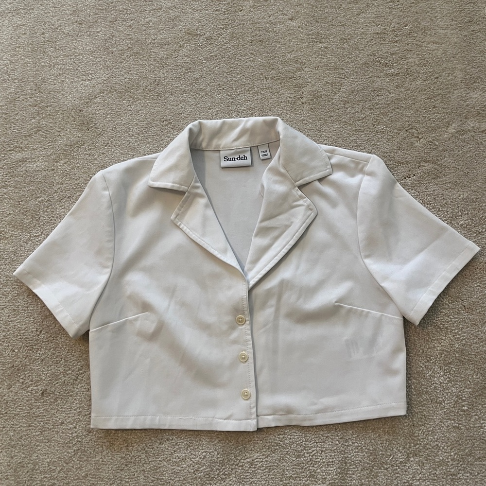Aritzia Sunday Best Cropped Short Sleeve